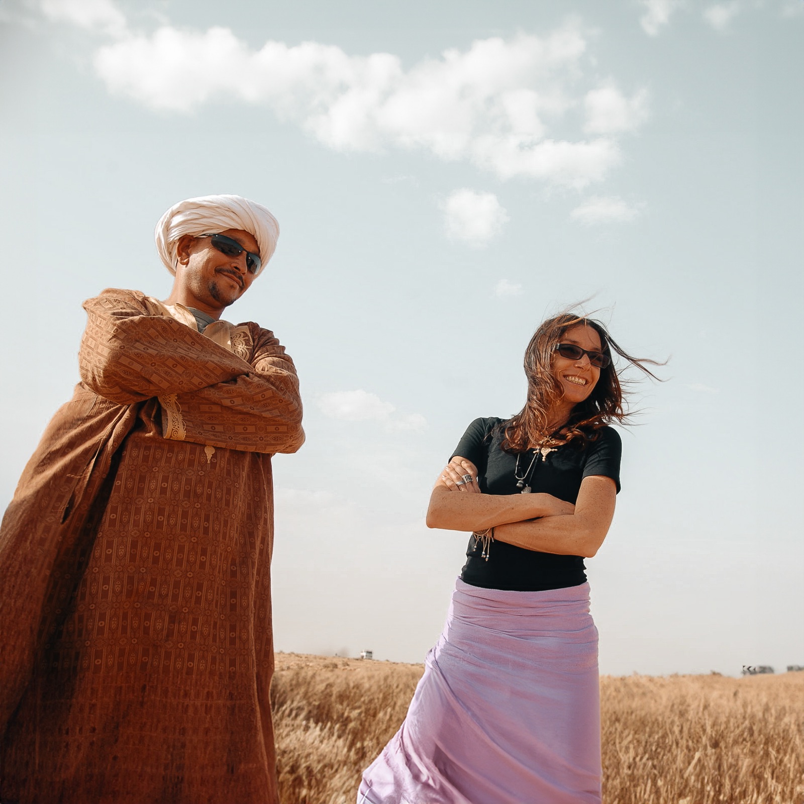 Lidia e Alì, fondatori di AlidTours, in Marocco